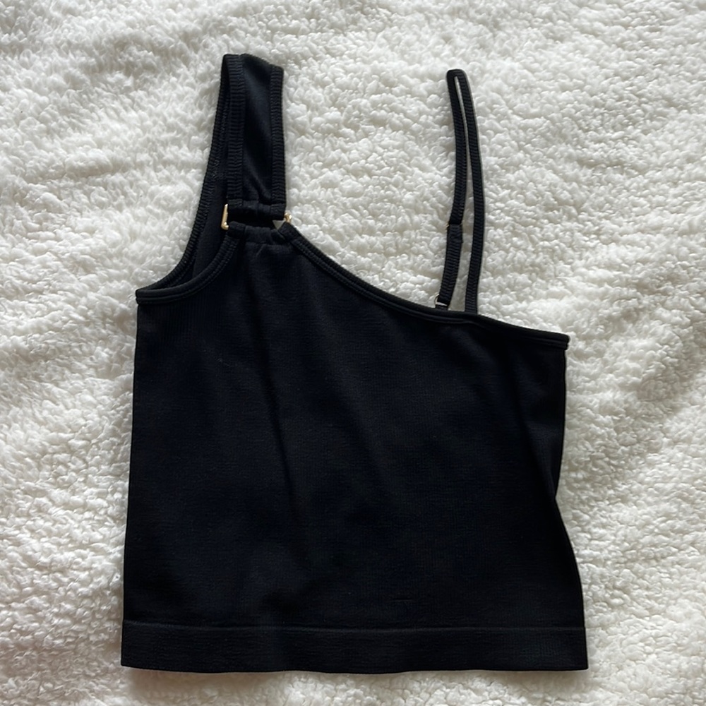 suzette black cropped tank